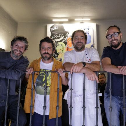 Chelis Navarro, Sancho Rodríguez, Javier Vergara y Fernando Mora