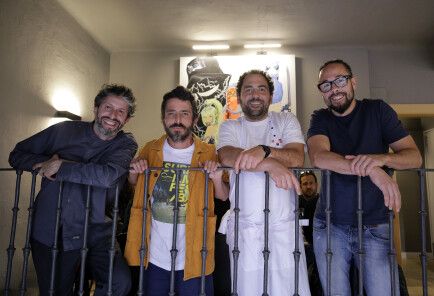 Chelis Navarro, Sancho Rodríguez, Javier Vergara y Fernando Mora
